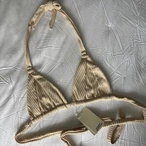 Monday Swimwear Morocco Top Vanilla Matte Rib - Size V